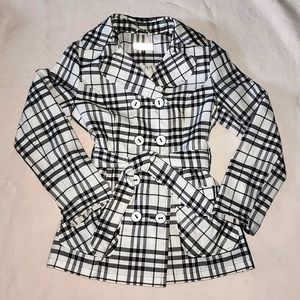 Black & White Lightweight Stylish Raincoat size small